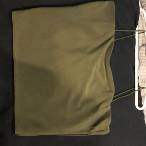 Olive green crop top